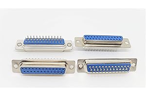 Pc Accessories - Connectors Pro 10-Pack DB25 DIP Straight Pin PCB Mount D-Sub DP25 F Connector, 25 Pins Female 10 Packs for PC Board Mounting