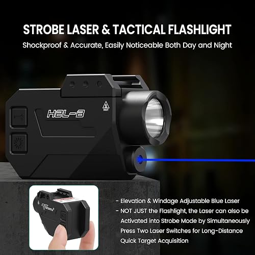 Votatu H1L-GR Shockproof Pistol Laser Light Combo, 750 Lumen Green Laser Light Combo For Pistol