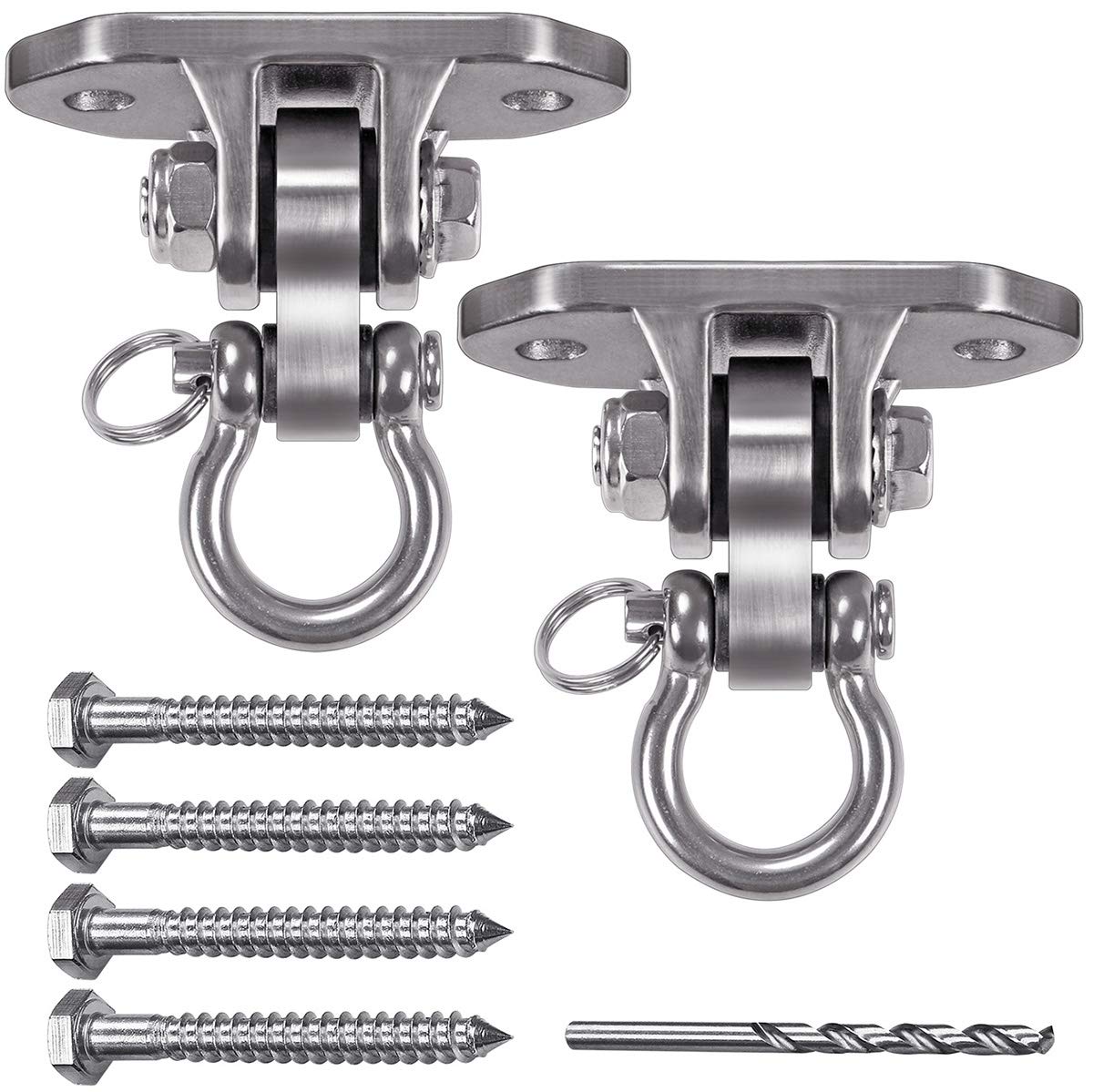 Photo 1 of IOH 2 Pcs Heavy Duty Swing Hangers Stainless Steel 304 Antirust, 2000 lb Capacity, 180 Silent Swing, Indoor/Outdoor Hammock Chair & Hanging Kit