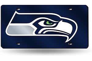 Rico NFL Seattle Seahawks Laser Cut License Plate, Navy