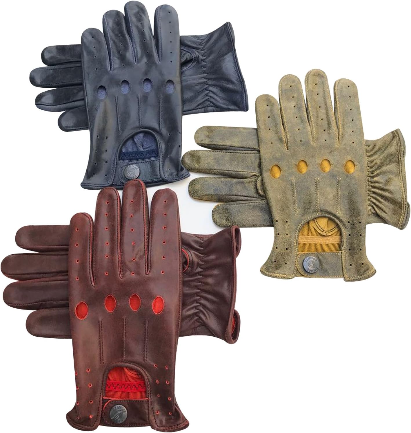 PRIME Leather real soft leather men’s without lining driving Gloves Retro Glove in ten beautiful colors 507