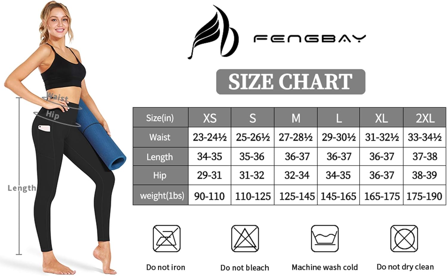 Fengbay High Waist Yoga Pants, Pocket Yoga Pants Tummy Control Workout Running 4 Way Stretch Yoga Leggings: Clothing