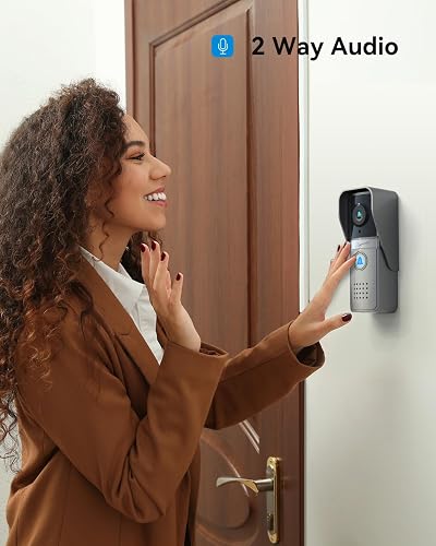 TMEZON 7-Inch Wired Video Intercom System – HD Doorbell Camera With Night Vision, 2-Way Talk, Electric Lock Control For Villa Home Office