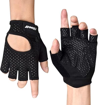 Fitself Gym Gloves Non-Slip Weight Lifting Gloves Breathable Medium