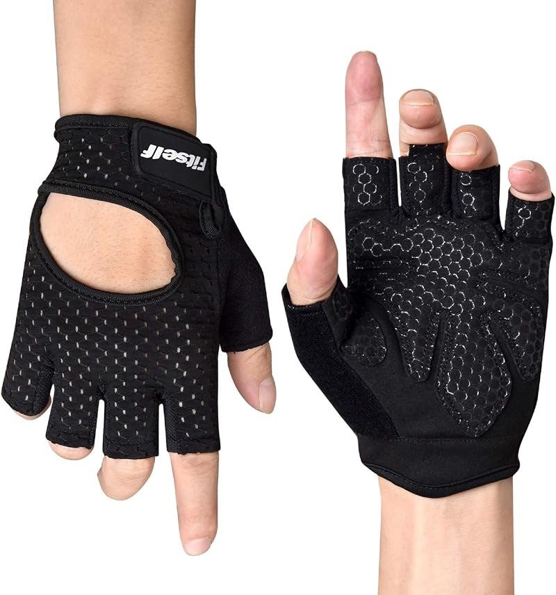 Fitself Gym Gloves Non-Slip Weight Lifting Gloves Breathable Medium