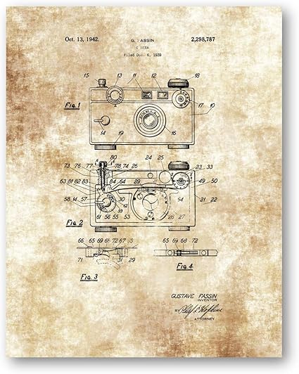 Argus C3 Camera Drawing Home Decor Artwork 11 X 14 Unframed Patent Prints Great Gift For Photographer Or Collector Mancave Home Office Photo Studio Decor Amazon Co Uk Kitchen Home