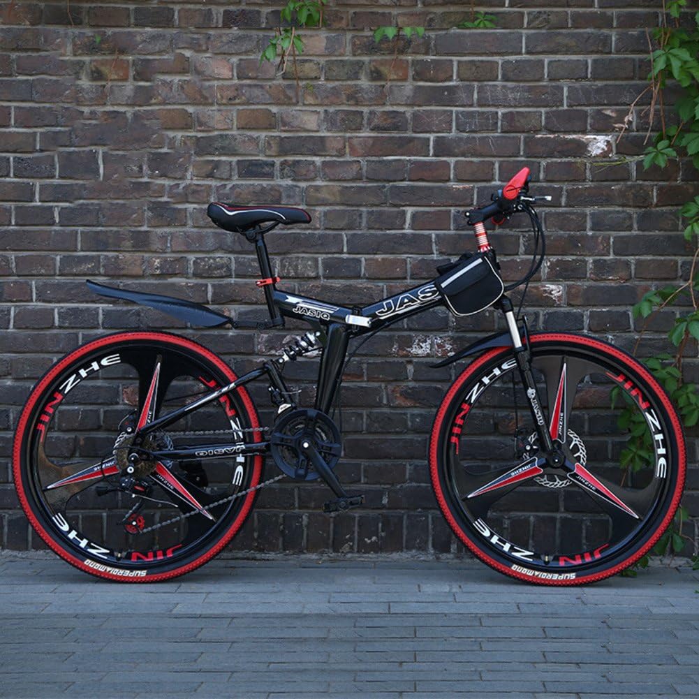 YEARLY Mountain Folding Bikes, Adults Folding Bicycles 21 Speed Student Gift Foldable Bikes