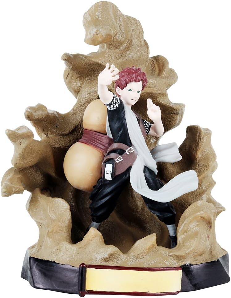 Wowheads Non-Bobblehead Fragile Resin Made Naruto Uzumaki Gaara Attack Version Complete Figurine/Statue Anime