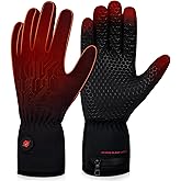 Dr.Warm Heated Glove Liners for Men Women, Thin Heated Work Gloves with Touch Screen Fingers Rechargeable Battery Heated Gloves, Hand Warmers for Winter Driving, Typing, Running