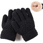 JANGANNSA Cold Weather Kids Gloves Warm Knitted Children Magic Glove With Fleece Lining Winter Gloves For Boys Girls