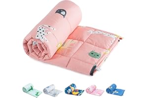Sivio Weighted Blanket - 100% Cotton Weighted Blanket 3 lbs 36 x 48 inches, Washable Breathable Soft Heavy Blanket for Calm Sleeping for Home and School Nap, Pink Cat