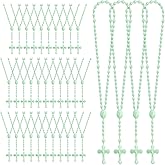 XINHUIDALSQ 36 Pcs Plastic Rosary Beads Bulk, 17 Inch Glow in The Dark Rosaries in Bulk, Rosaries Catholic for First Communion Gifts Religious Easter Church Welcome Wall Crosses Catholic Rosary