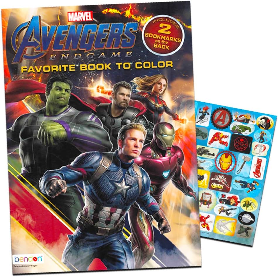Marvel Avengers Coloring Book Super Set with Crayons (3 Jumbo Books Featuring Captain America, Thor, Hulk, Iron Man and More!): Toys & Games