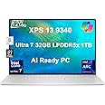 Dell XPS 13 9340 Business Laptop (13.4" FHD+ 120Hz, Intel Core Ultra 7 155H, 32GB LPDDR5x 7467 MT/s RAM, 1TB SSD) AI PC, 18-Hr Long Battery Life, 1080p Webcam, Wi-Fi 7, Win 11 Pro w/AI Copilot