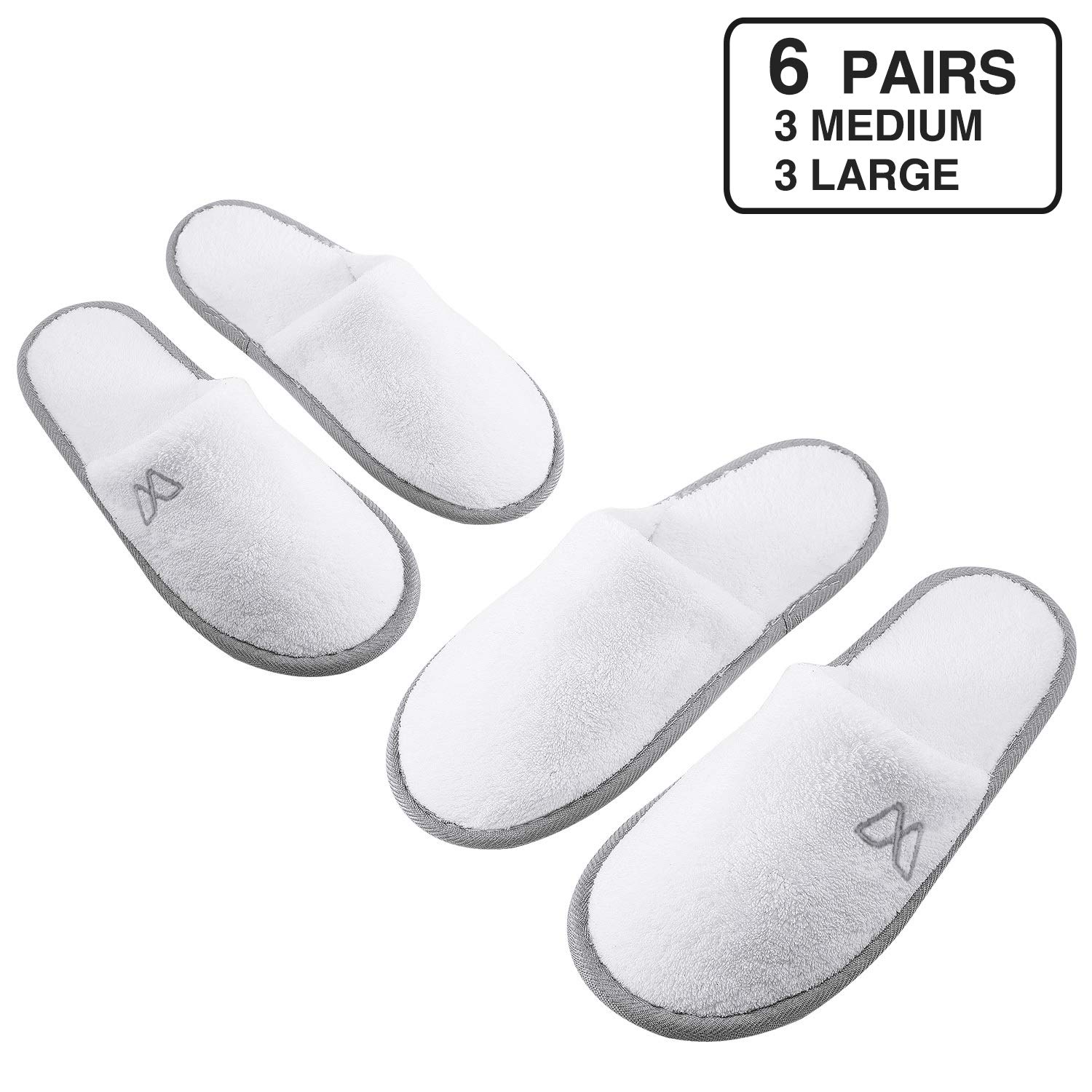 Foorame Spa Slippers, Indoor Hotel Slippers Closed Toe