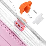 Firbon A4 Paper Cutter 12 Inch Titanium Guillotine Pink with Adjustable Guide view 4
