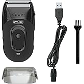 Wahl Compact Rechargeable Lithium Ion Shaver Kit with Hygienic Rinseable Foils & Cutter Bar with Dual Flexible Foils That Move with The Contours of Your Face - 7065