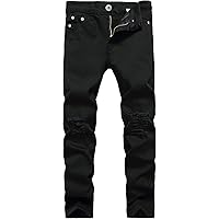 Amazon.com: Kihatwin Boy's Skinny Ripped Destroyed Distressed