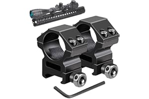 Modkin Rifle Scope Rings, Medium Profile Scope Mounts for Picatinny Rail (1 inch, 2 Pieces)