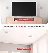 Pyle 6.5” Ceiling Wall Mount Speakers 200W Peak 70Hz-20kHz 2-Way view 2