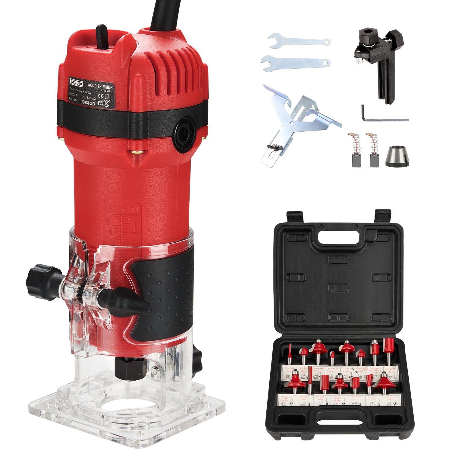 Mua TEENO Wood Router, 6.5Amp 1.25HP Wood Routers for Woodworking, 800W ...