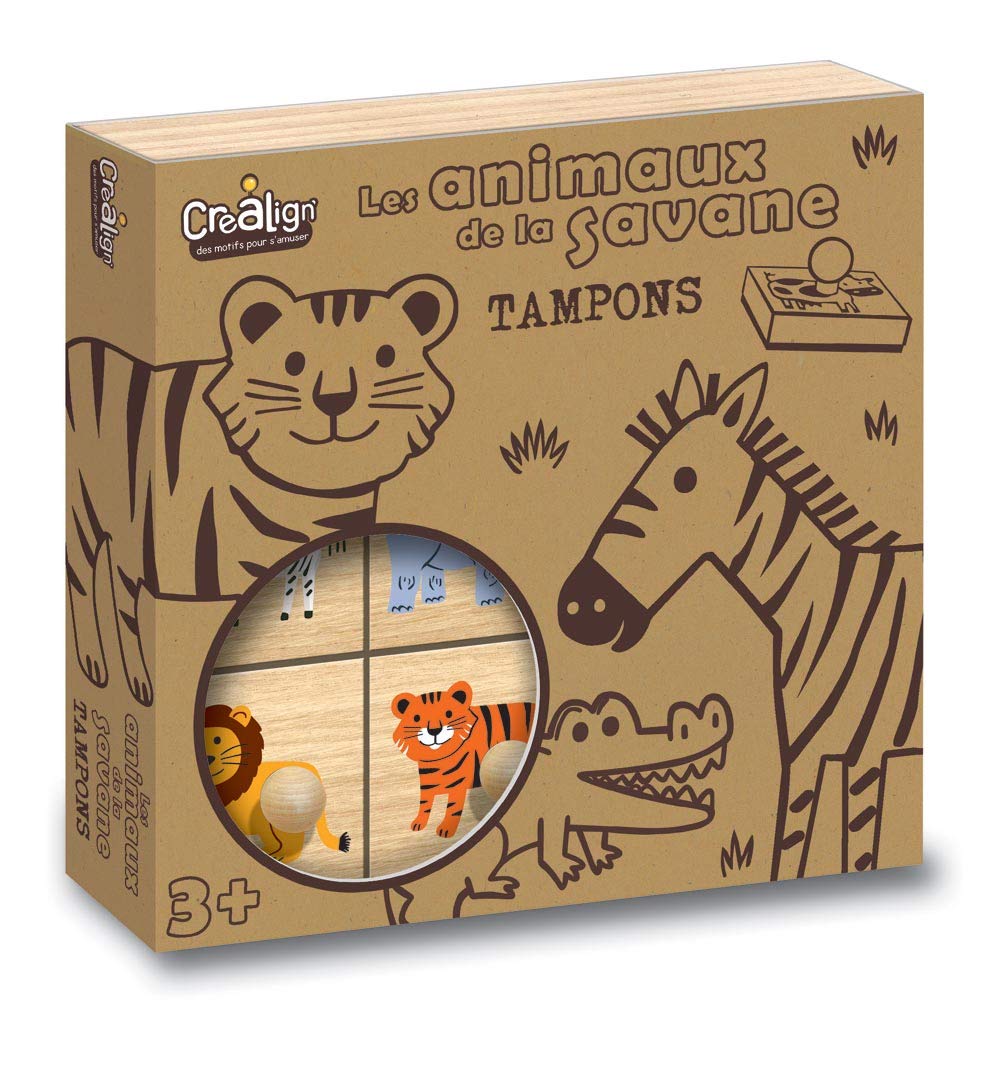 Crea lign'-LES Animals de la Savane CL153, Wood