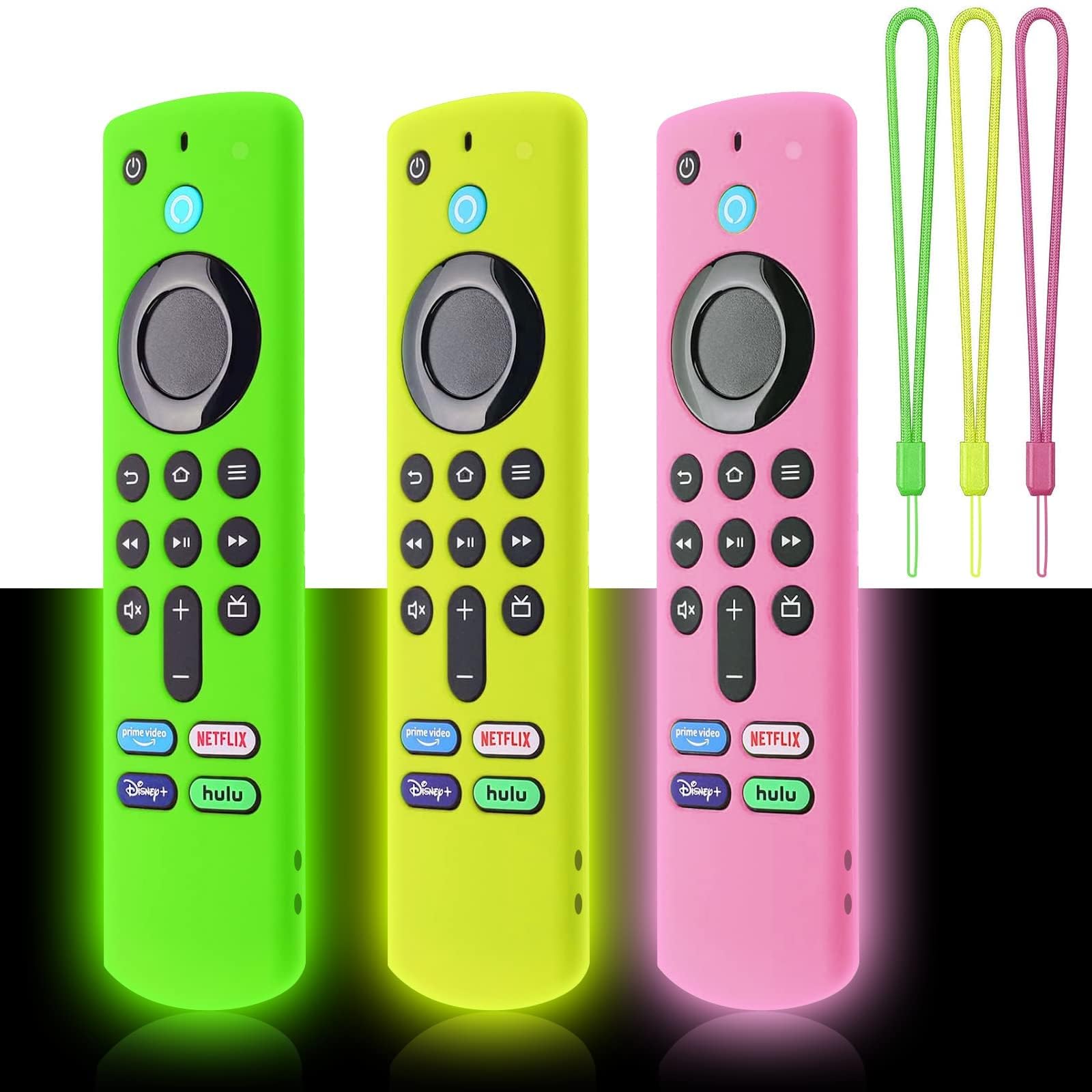 Photo 1 of [3-Pack] Climberer Firestick Remote Cover Compatible fireStick Remote Easier to find, Compatible with Firestick 4k HD | FireCube | FireStick HD Remote (Fluorescent Green/Yellow/Pink)