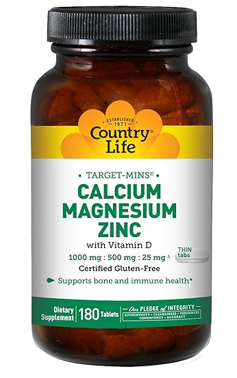 Calcium Magnesium Zinc 180 Tablets