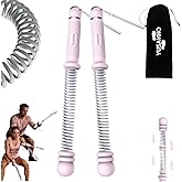 Adjustable Ropeless Battle Ropes for Home Gym for Men & Women, Heavy Duty Cordless Battle Rope with Storage Bag,Exercise Ropes with Variable Resistance, Strength & Low-Impact Cardio for HIIT(Pink)