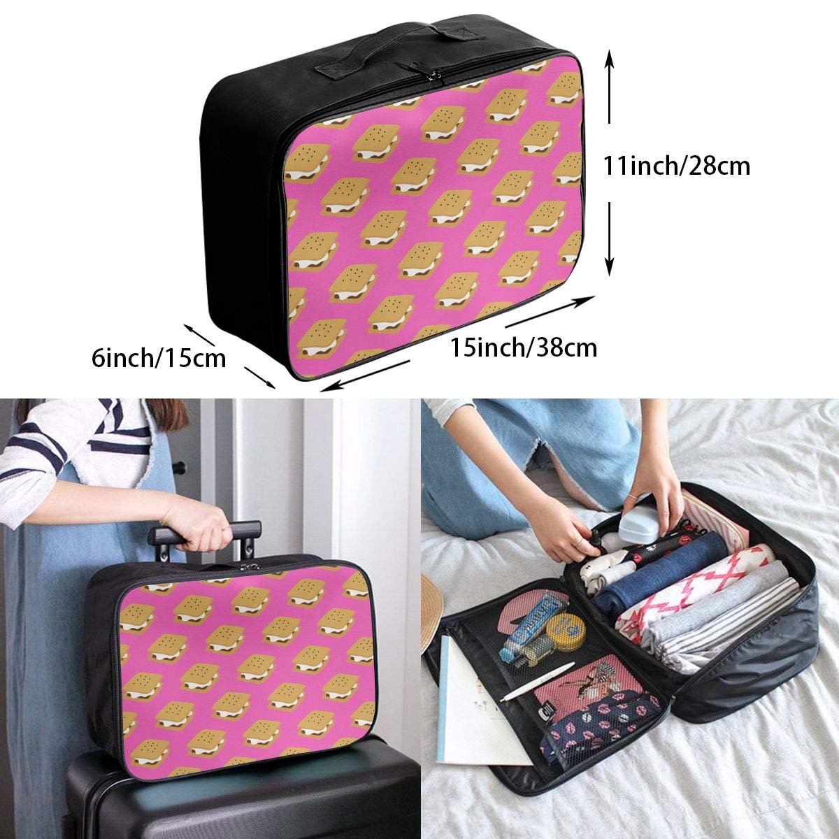 YueLJB Sandwich Biscuits Lightweight Large Capacity Portable Luggage