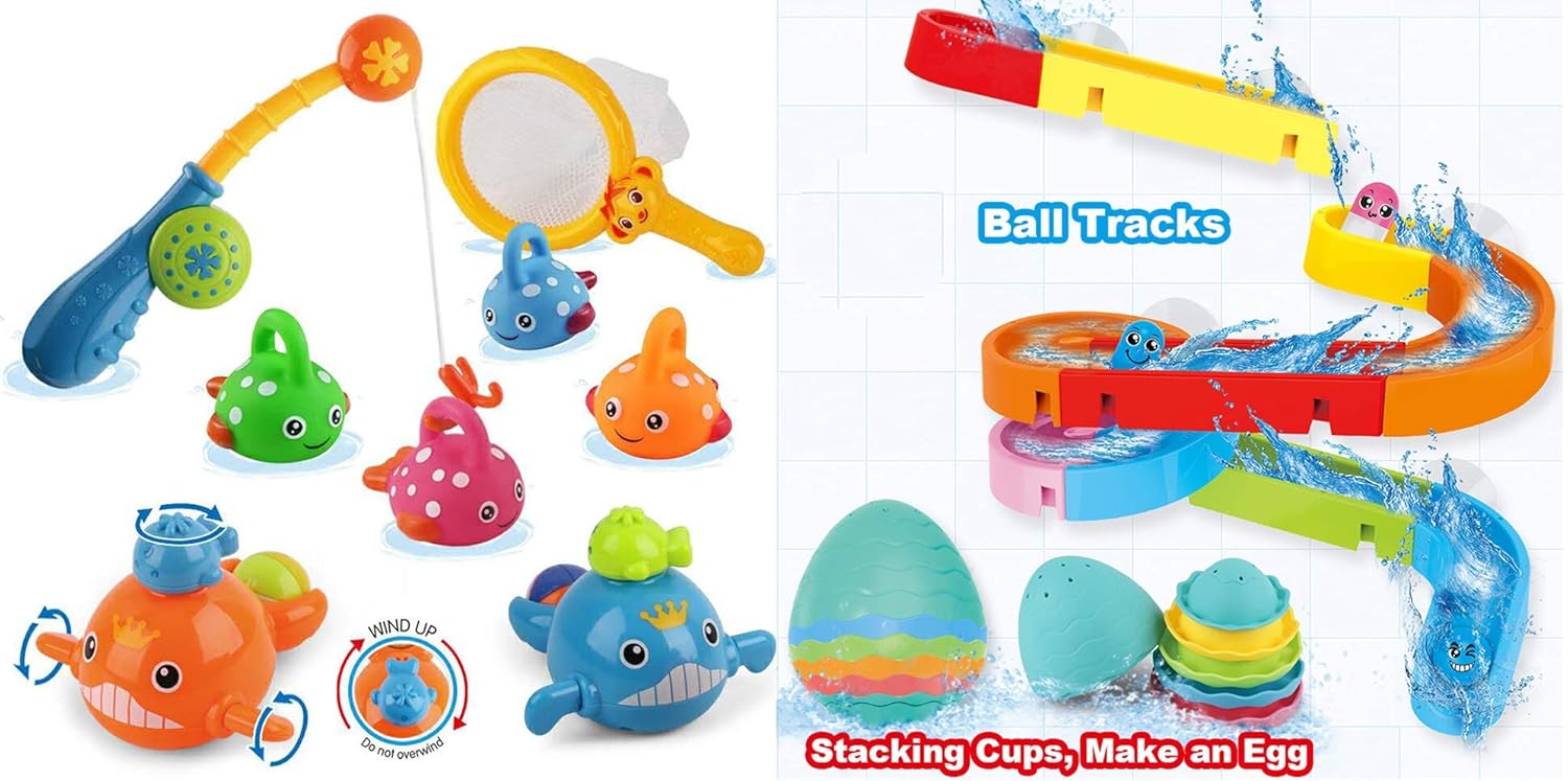 Dwi Dowellin Baby Bath Toys Fishing Games for Toddlers Kids