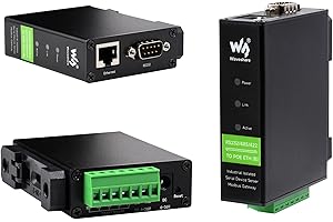 RS232/485/422 to RJ45 Ethernet Converter, with POE Function, Bi-Directional Transparent Data, TCP/IP to Serial, Serial Server