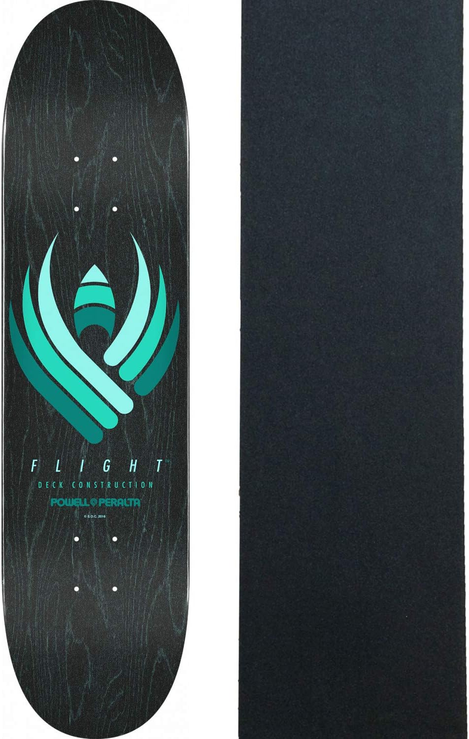 Powell Peralta Skateboard Deck Flight 242 Black 8.0" x 31.45" with Grip