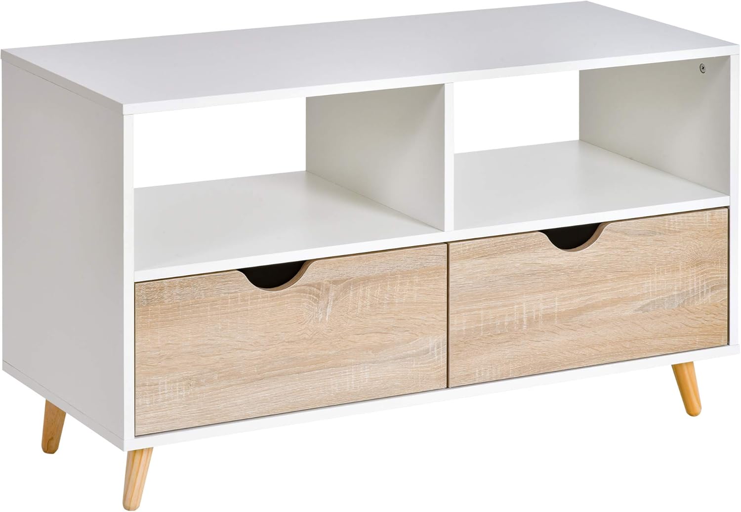 HOMCOM - Mueble para TV de 99 cm con estante y cajones de
