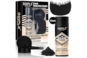 WOZUTUNT Hair Thickening Fibers & Pump Applicator Set Professional 3-in-1 Hair & Beard Styling Set - Hair Fibers Barber Enhancement Spray for Mens Hair or Beard - Hairline Enhancer & Volumizing Spray (Black)