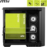 MSI MAG PANO 100R PZ ATX PC Case Vertical GPU Bracket USB Type-C view 4