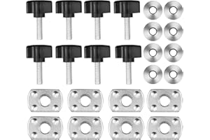 SPORTHFISH 8pcs/Set Hard Top Quick Removal Fastener Thumb Screw Kit Nut Tie Down D-Rings Anchors Compatible for Jeep Wrangler YJ TJ JK JKU Sports Sahara Freedom Rubicon X & Unlimited X 2/4 Door 1995-2018