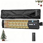 Patio Heater Outdoor 1500W, IP65 Waterproof Infrared Heater, Carbon Fiber Tube, for Backyard Gazebo Garage,Black