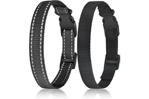 PetJoy 2-Pack Collar Strap for Bark and Shock Collars, E-Collar Replacement, Strong, Durable, Adjustable 8-27 Inches Dog Collar