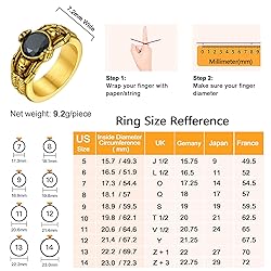 U7 Jewelry Mens Gold Plated Skull Skeleton Ring