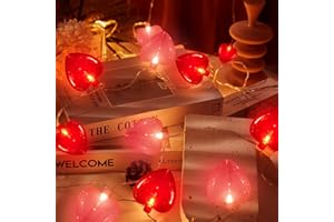 Konictom 8.5Ft Heart String Lights,Valentines Day Lights with Red and Pink 3D Heart Lights,Plug in Heart Fairy Lights for Bedroom Home Wedding Indoor Outdoor Valentine's Day Decor