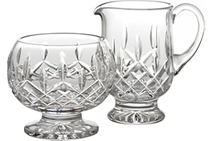Waterford Lismore Footed Creamer & Sugar Set, 4.25", Clear
