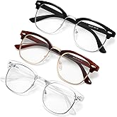 racico Blue Light Glasses for Men & Women - Mixed Material + Metal Frames with UV Protection Coating