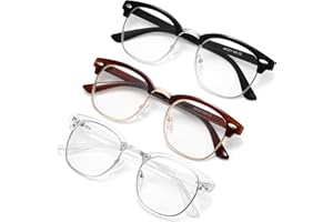 racico Blue Light Glasses for Men & Women - Mixed Material + Metal Frames with UV Protection Coating