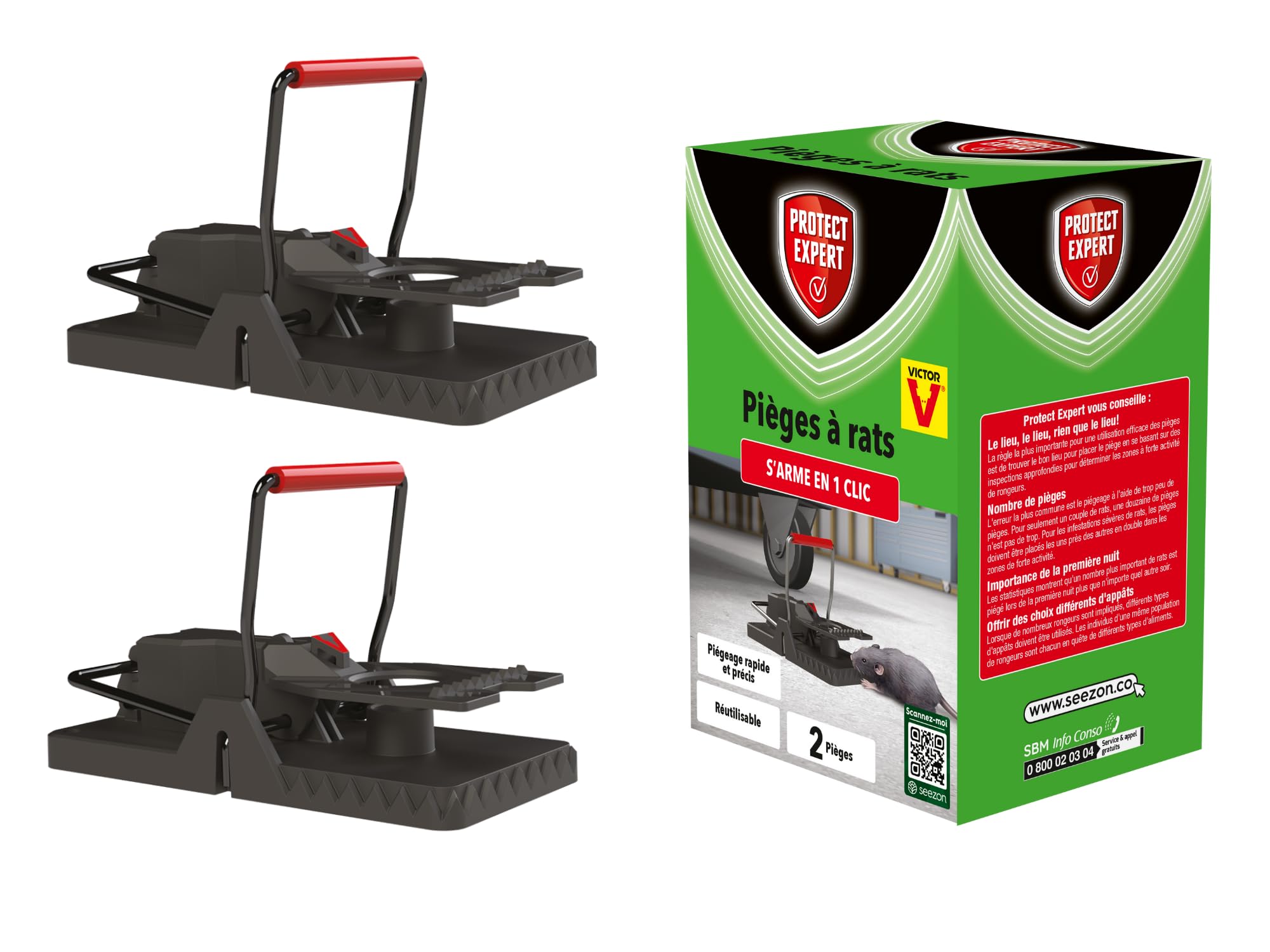 PROTECT EXPERT 2 TAPETTES PLASTIQUE RATRAP2