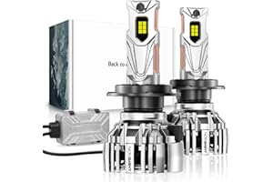 NOVSIGHT H7 LED Fog Lights Bulbs - 55000 Lumens,140W 6500K Cool White Light,IP68 Waterproof,Efficent Cooling System, Pack of 2