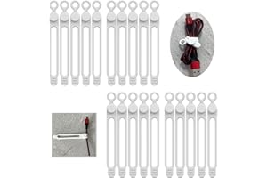 [20Park]UMUST Silicone Cable Ties, Reusable Cable Management Organizer,Cable Straps,Cord Ties,Multipurpose Elastic Cord Organizer for Bundling and Fastening Cable Cords Wires(white)