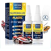 Meuvcol Super Glue for Plastic 100g, Heavy Duty Plastic Model Glue Kit for Legos and Miniature, Strongest Plastic Adhesive Bo