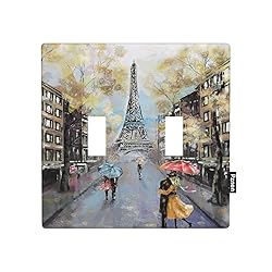 Pznen Paris Eiffel Tower Double Toggle Light Switch