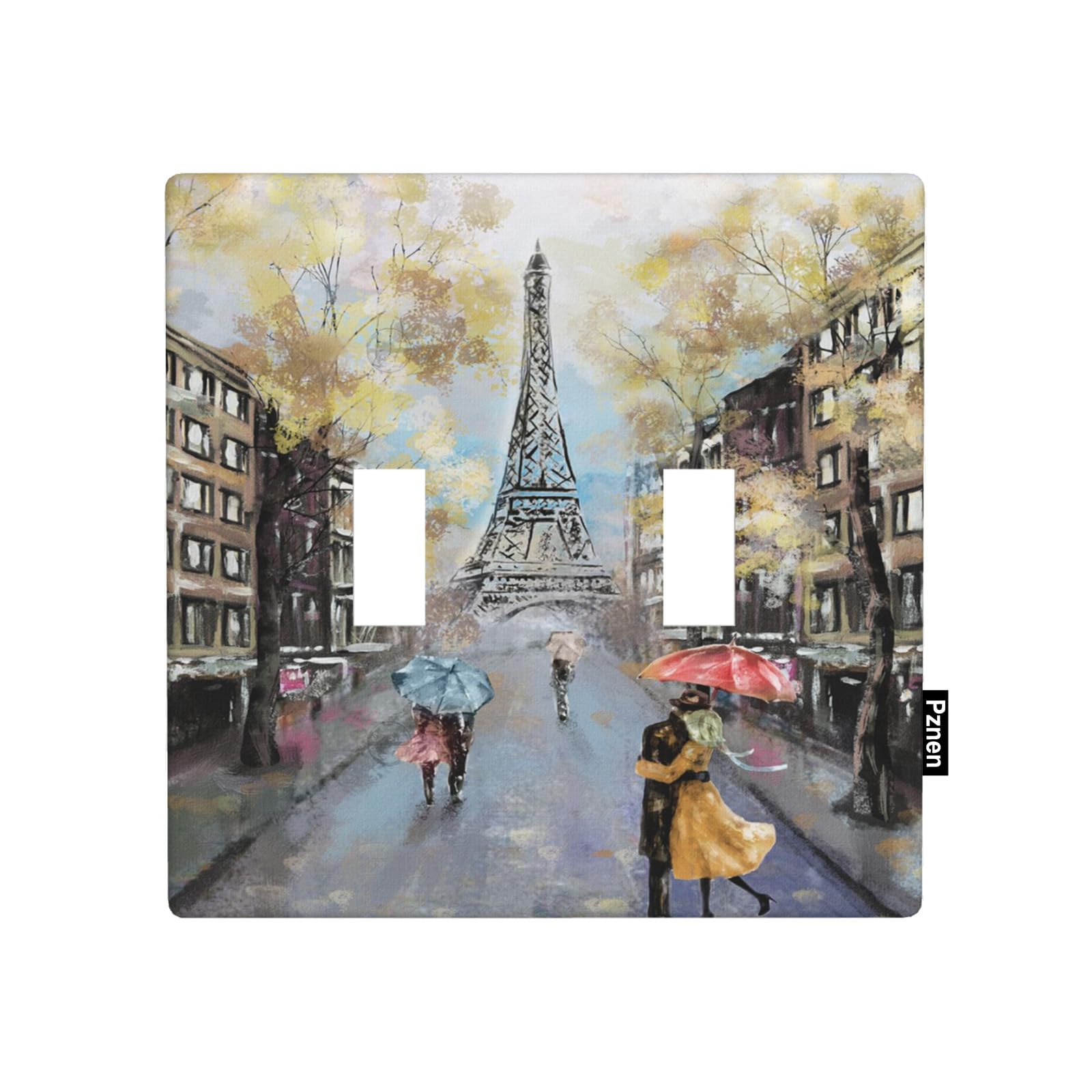 Pznen Paris Eiffel Tower Double Toggle Light Switch